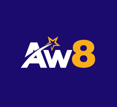 Aw8 logo blue bg